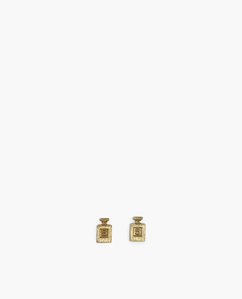 Boucles d'oreilles Chanel Bouteille N°5 Champagne