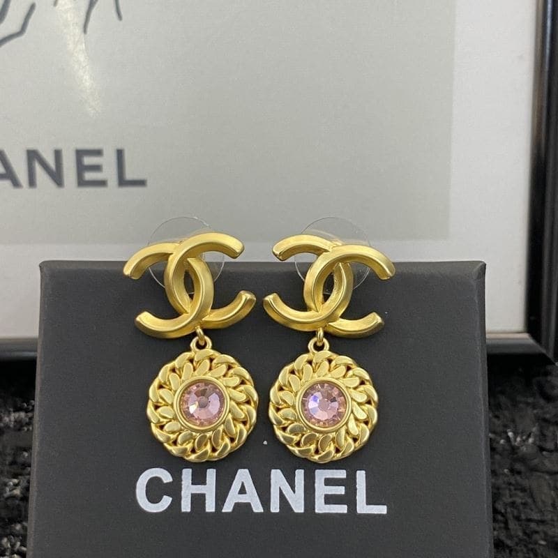 Boucles d'oreilles pendantes en diamant Chanel