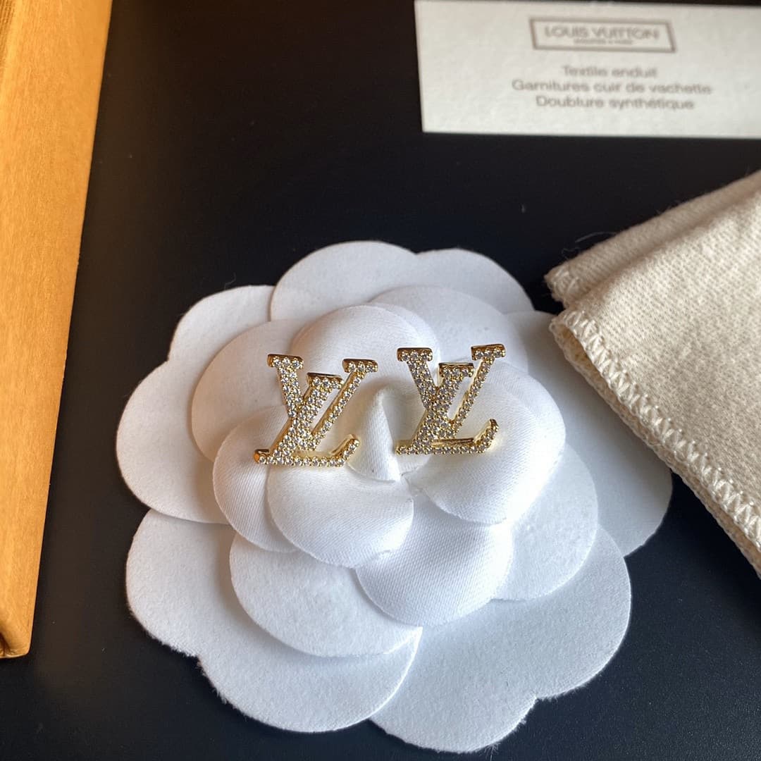 Boucles d'oreilles iconiques en diamant Louis Vuitton