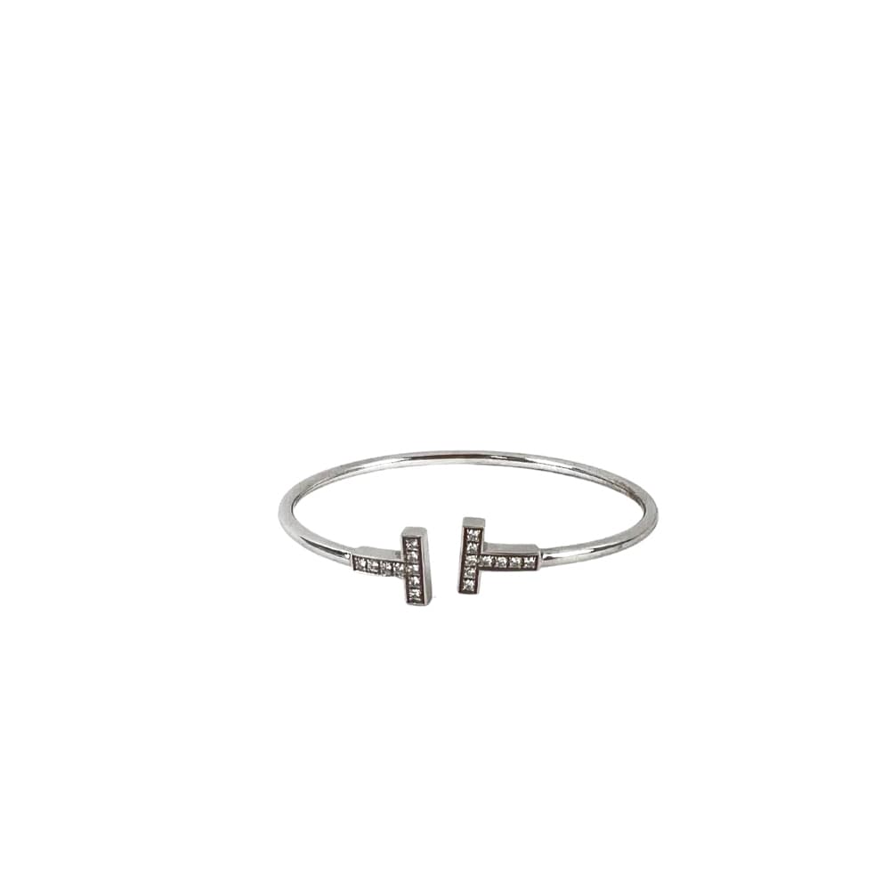 Bracelet Tiffany & Co en fil de diamant et or blanc