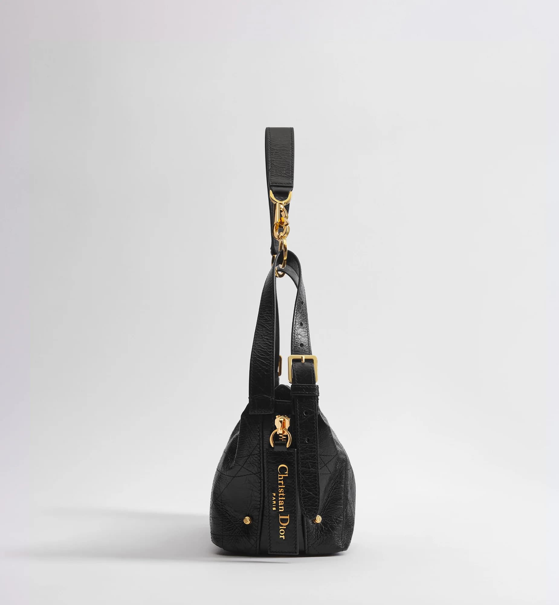 Sac D-Journey Small en cuir de veau craquelé