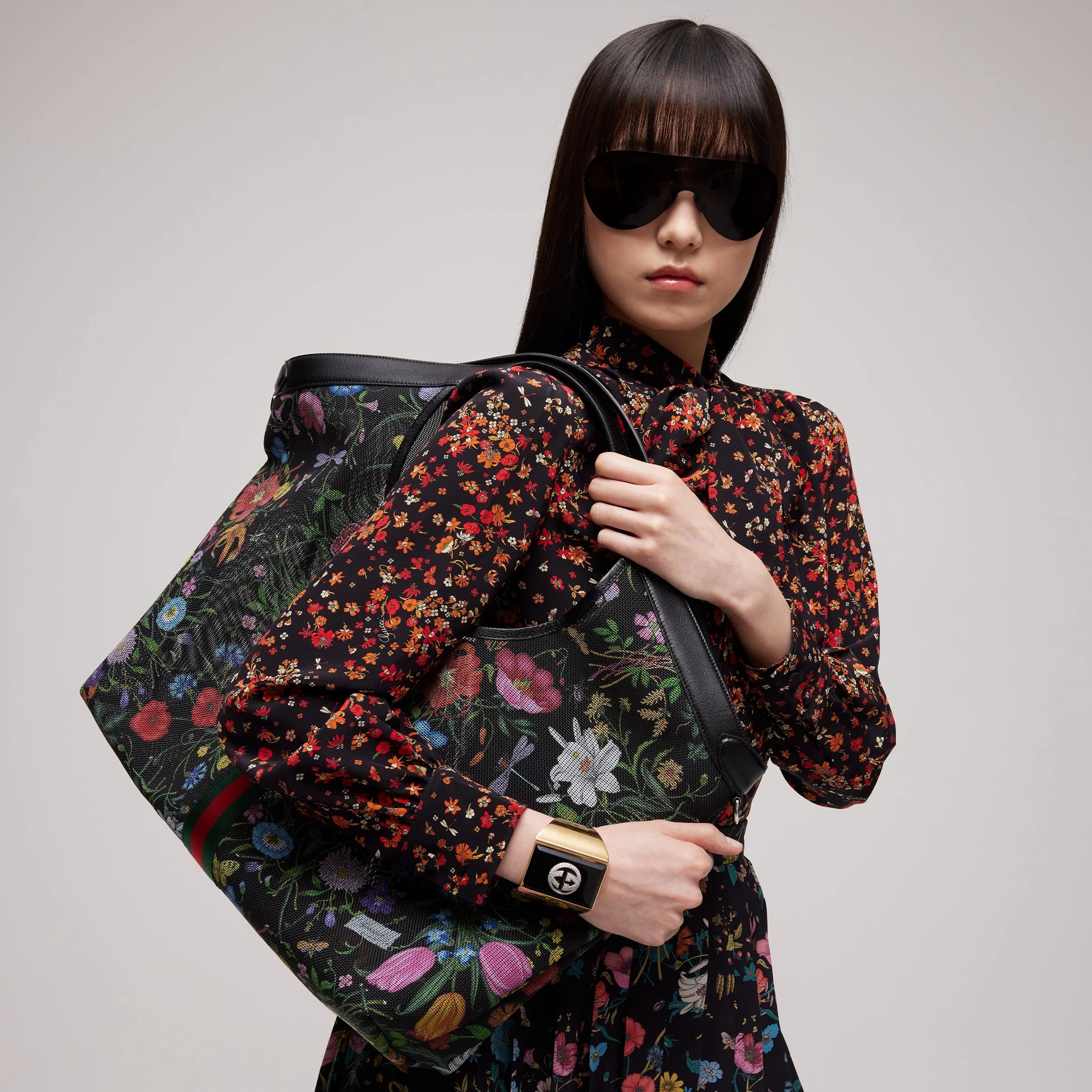 Cabas Gucci Giglio grand format è motif Flora