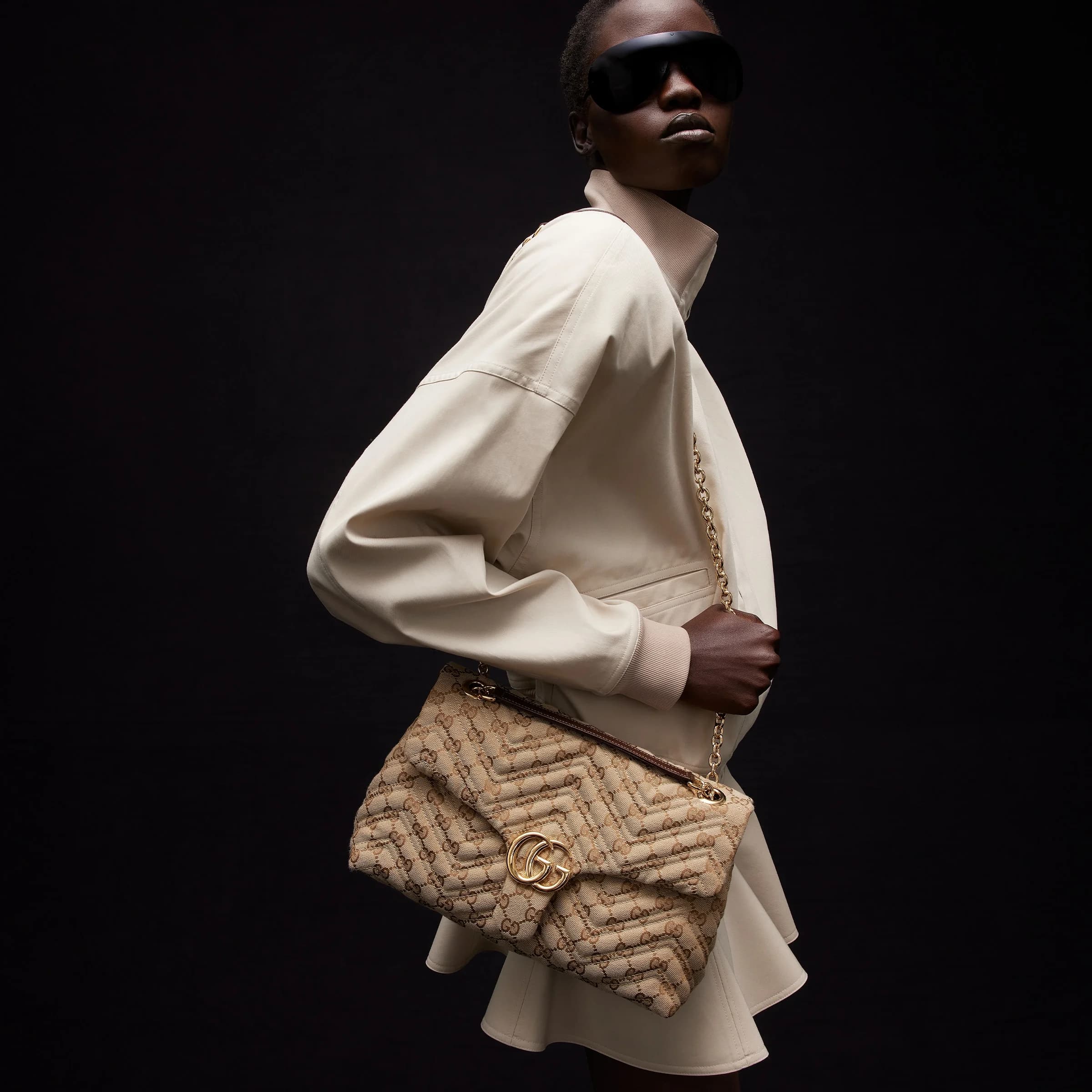 Sac à épaule GG Marmont moyen format