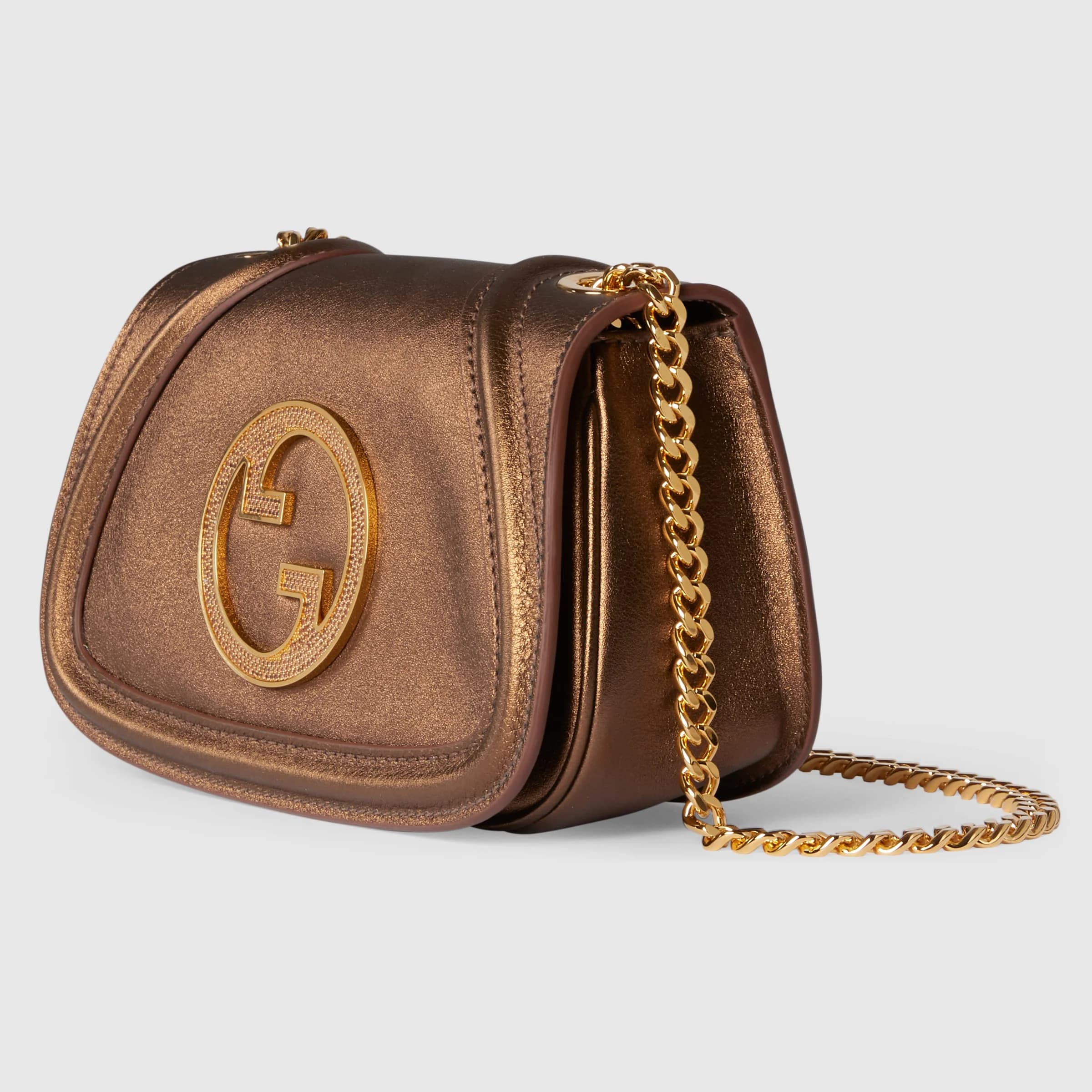 Sac à épaule Gucci Blondie avec cristaux petit format