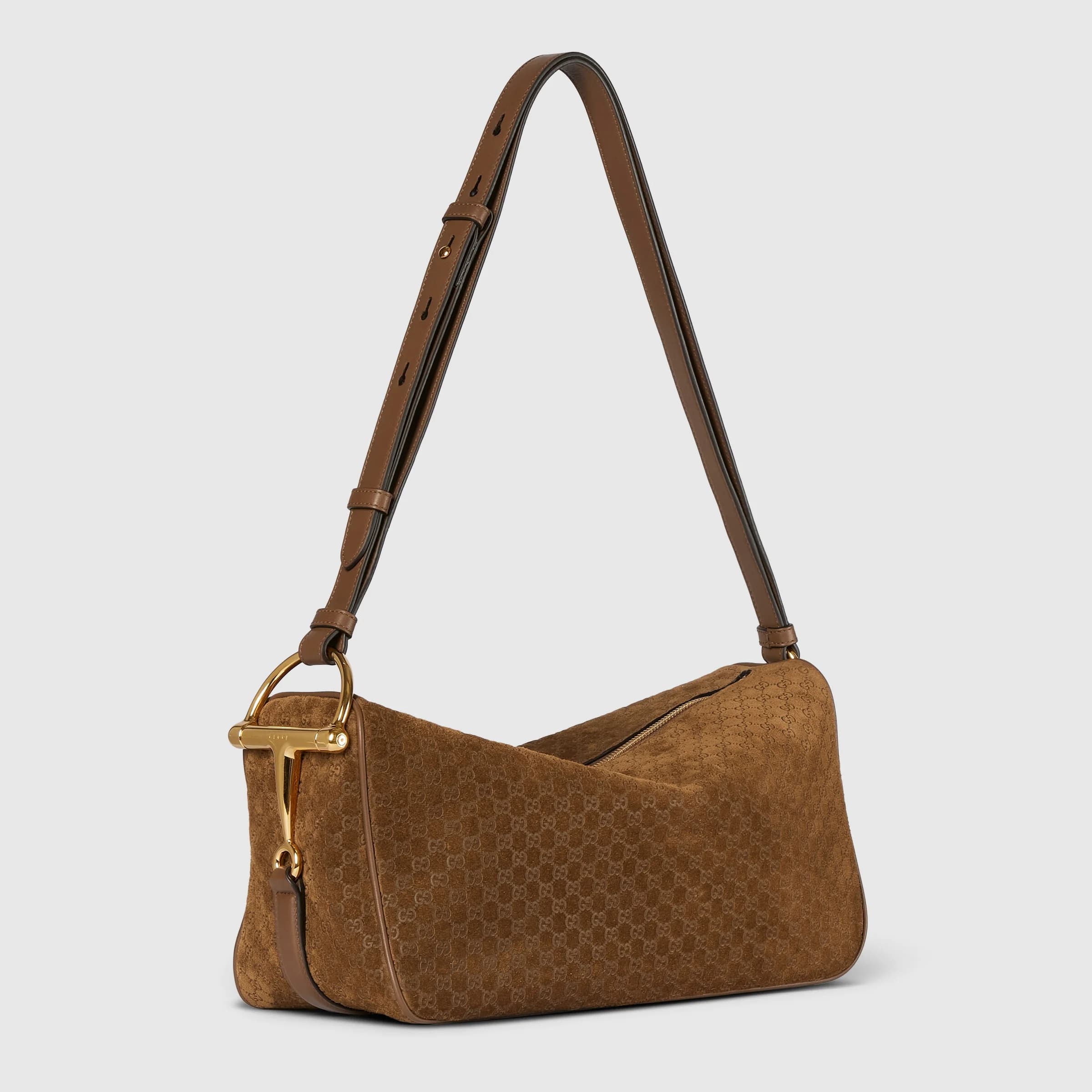 Sac à épaule Gucci Half Horsebit moyen format