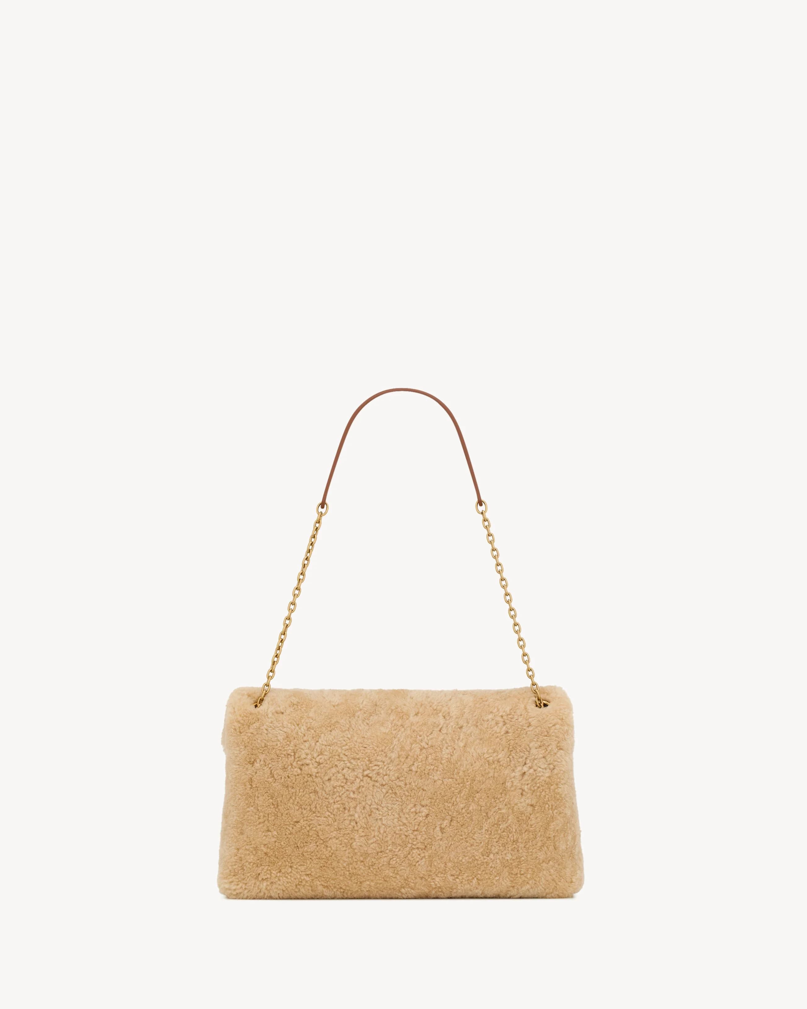 CASSANDRE LARGE POCHETTE À CHAINE EN SHEARLING