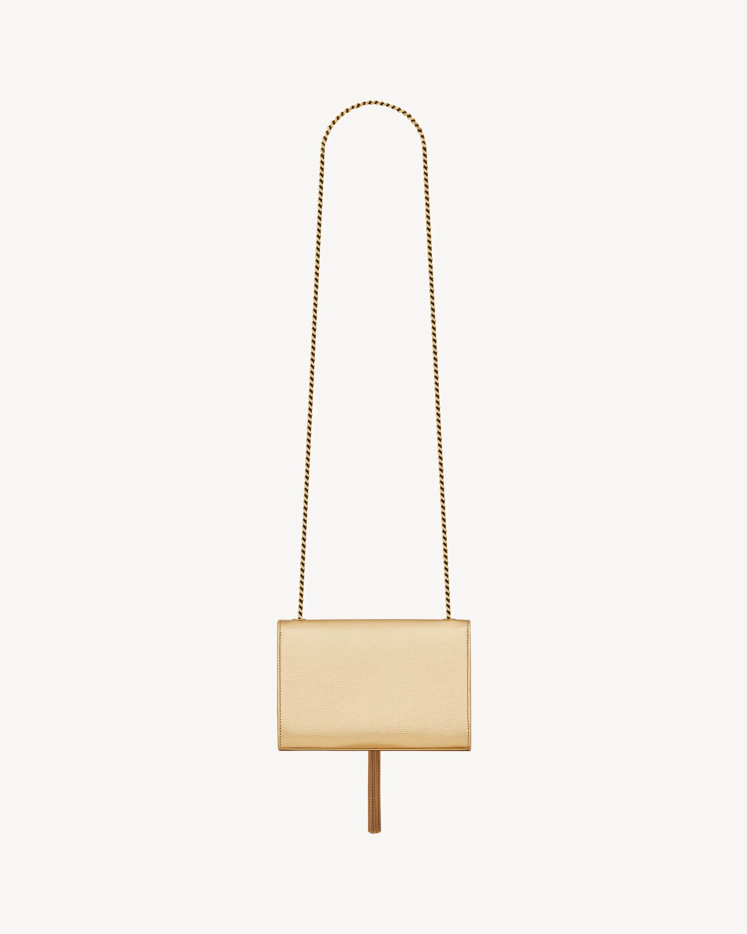 KATE TASSEL SMALL EN CUIR MÉTALLISÉ