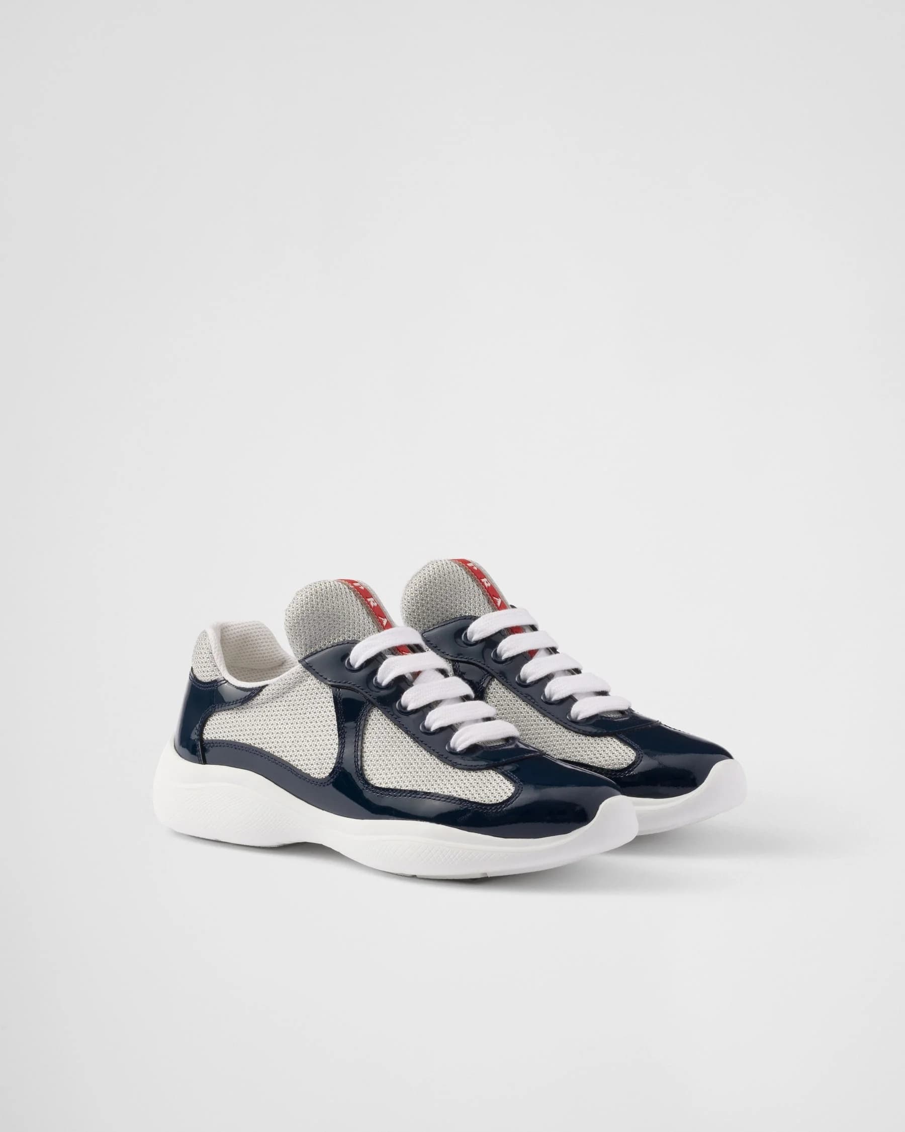 Baskets Prada America’s Cup en tissu Bike bleu roi — vue 1