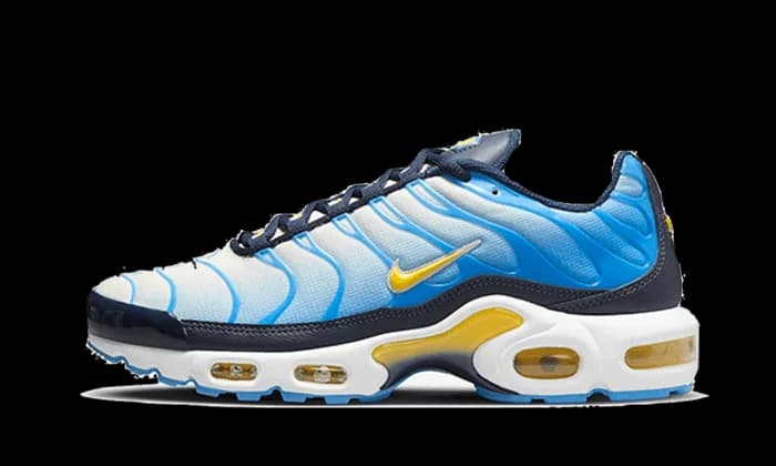 Nike® Air Max Plus University Blue Topaz Gold