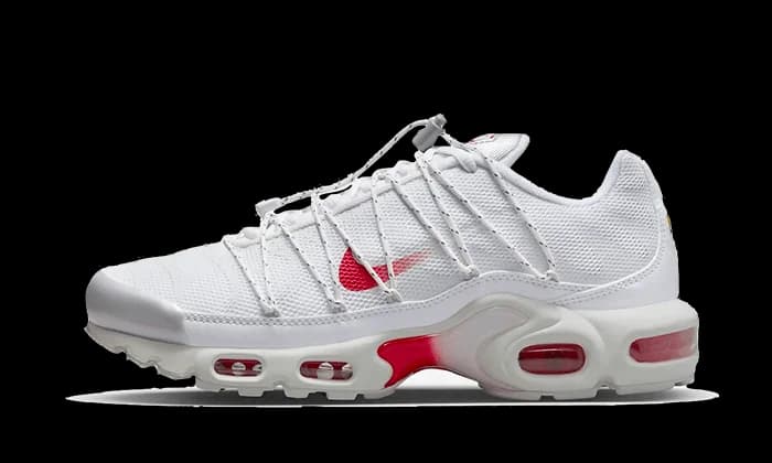 Nike® Air Max Plus Utility White Silver Red — vue 1