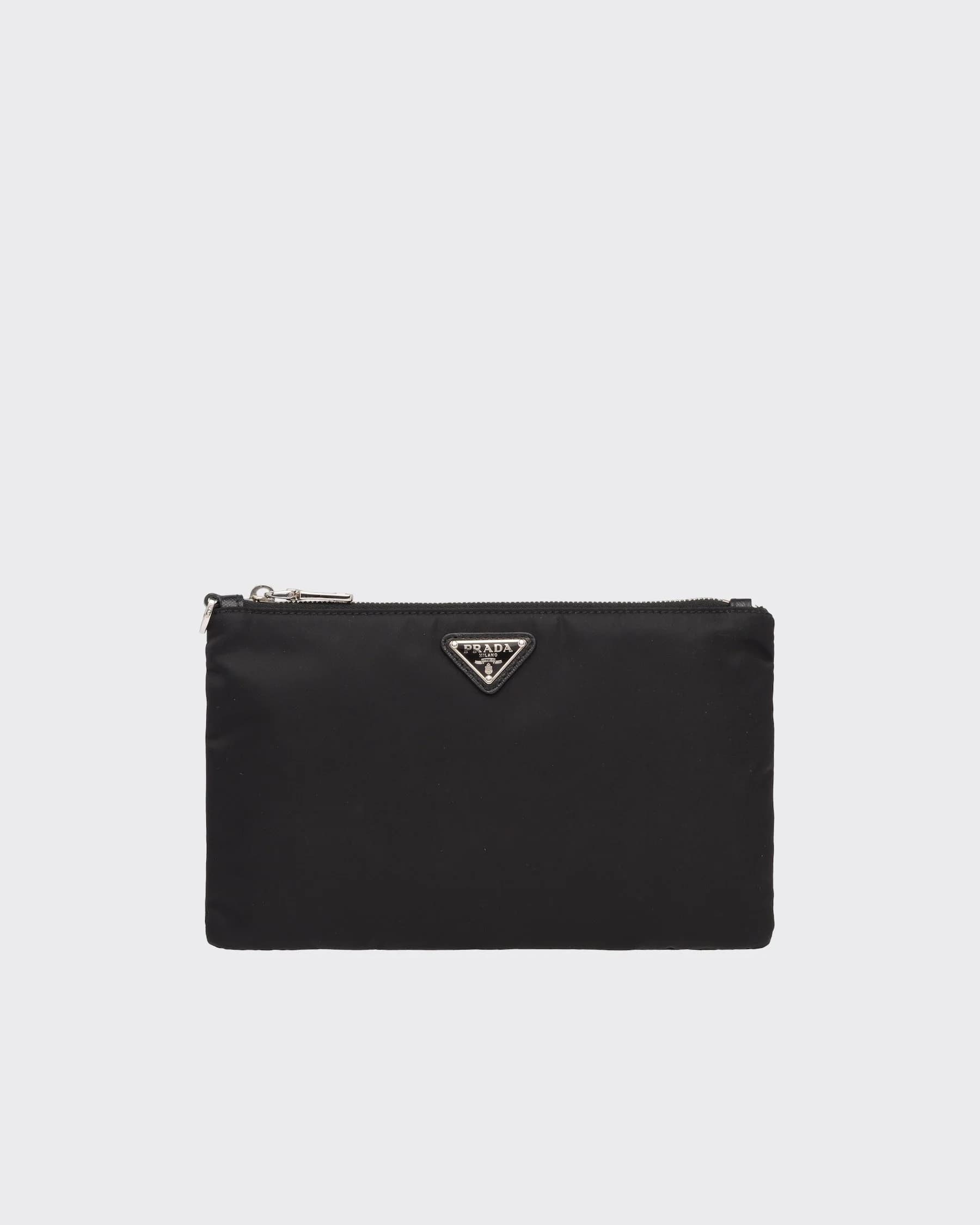 Pochette en Re-Nylon et cuir Saffiano — vue 1