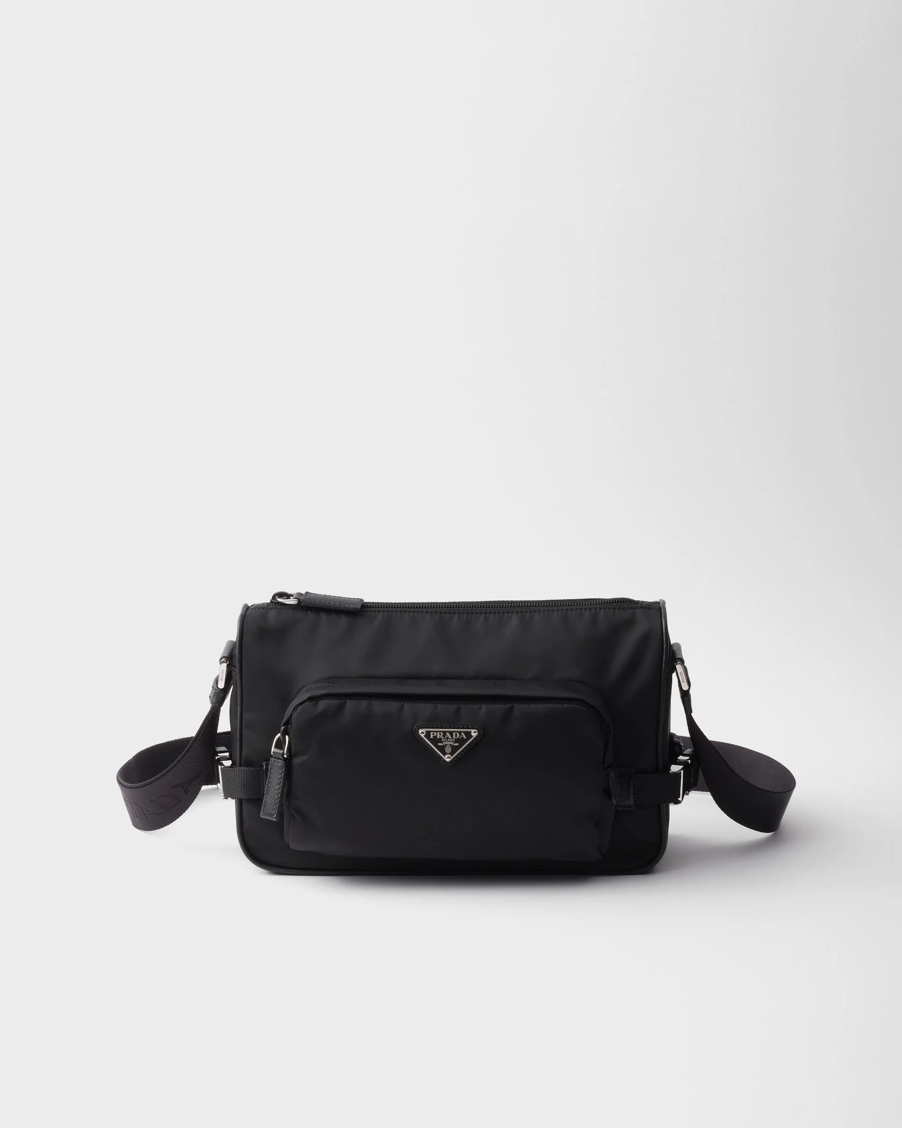 Sac de taille moyenne porté épaule en Re-Nylon et cuir Saffiano - #1