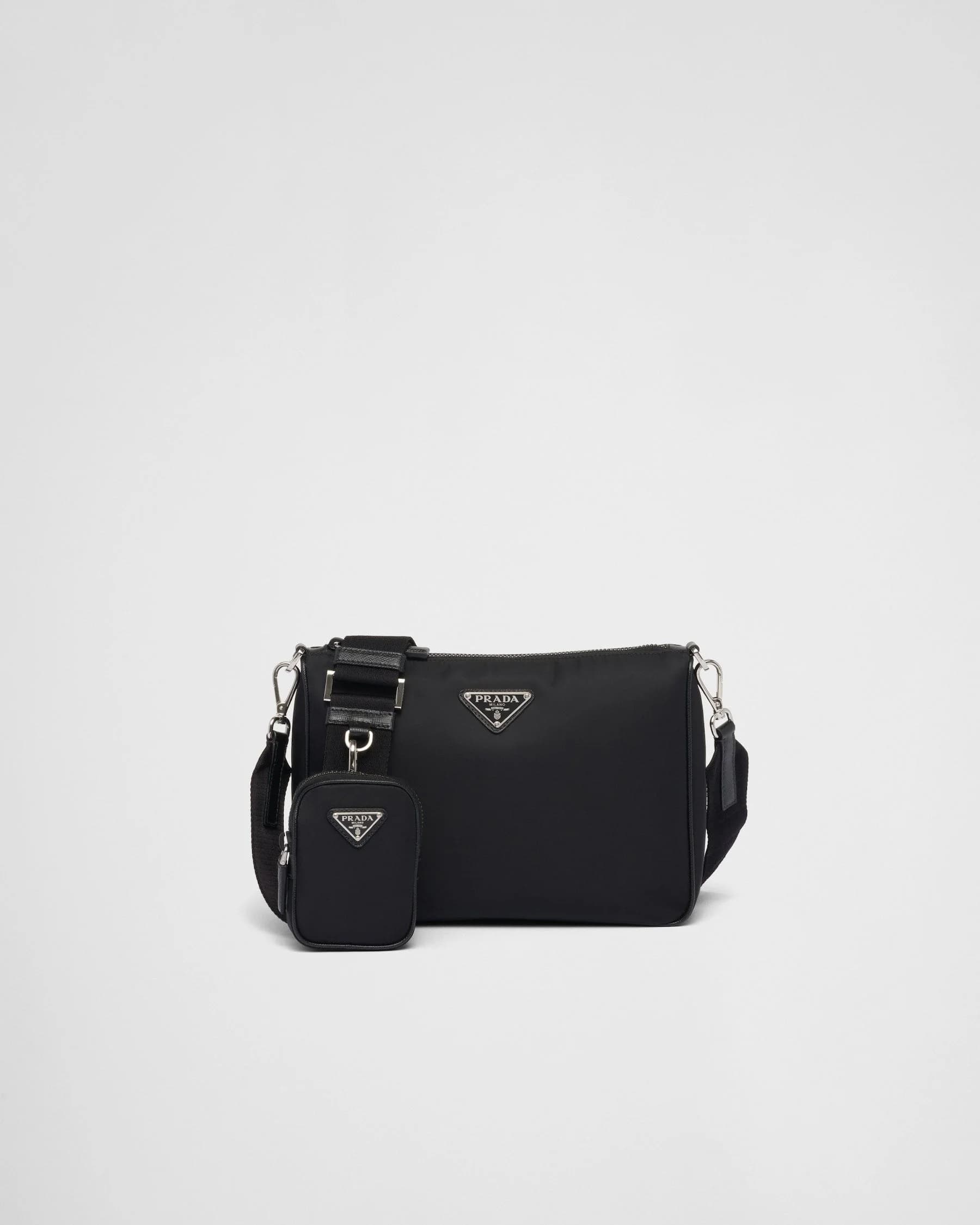 Sac porté épaule en Re-Nylon et cuir Saffiano - #1