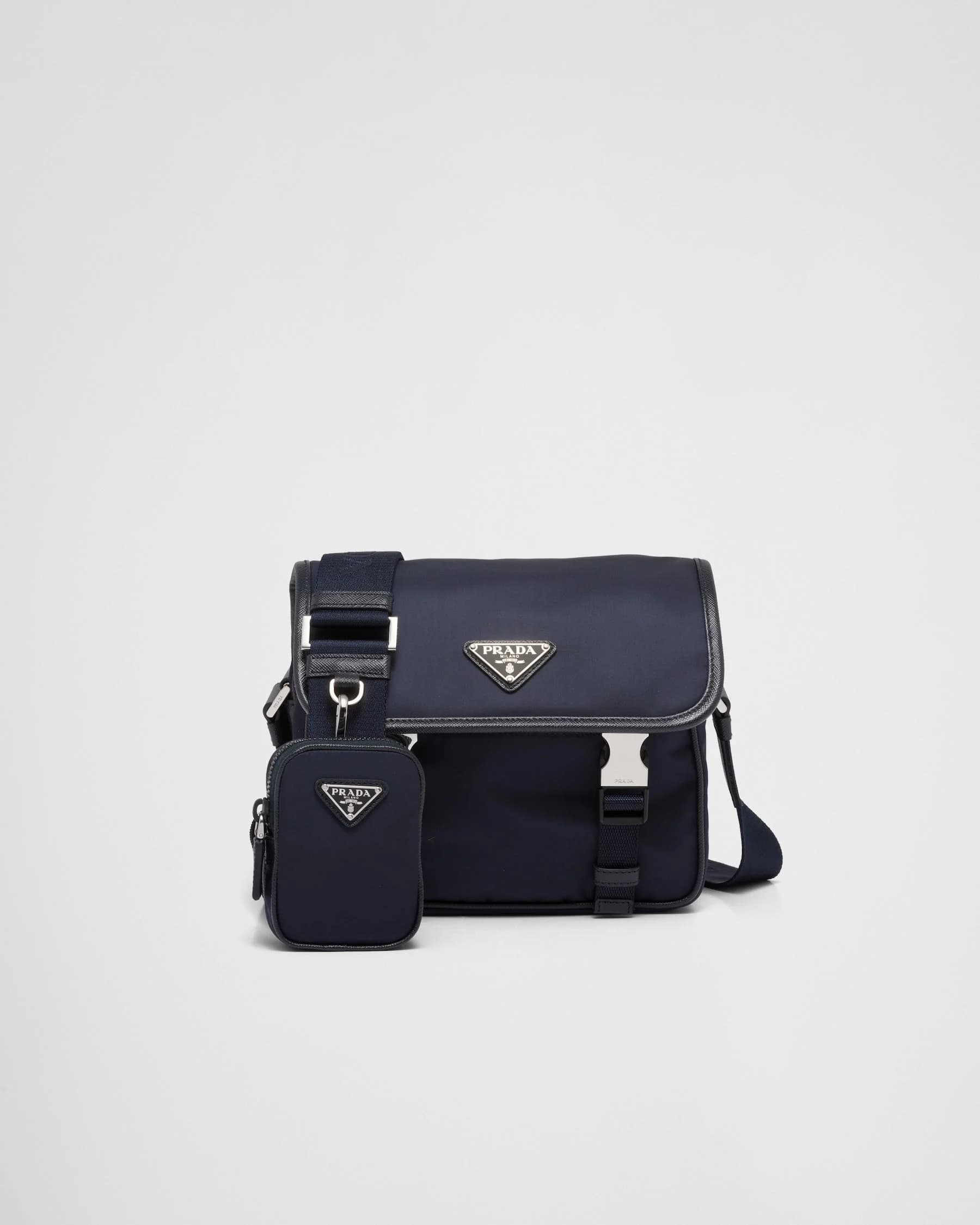 Sac porté épaule en Re-Nylon et cuir Saffiano - #5