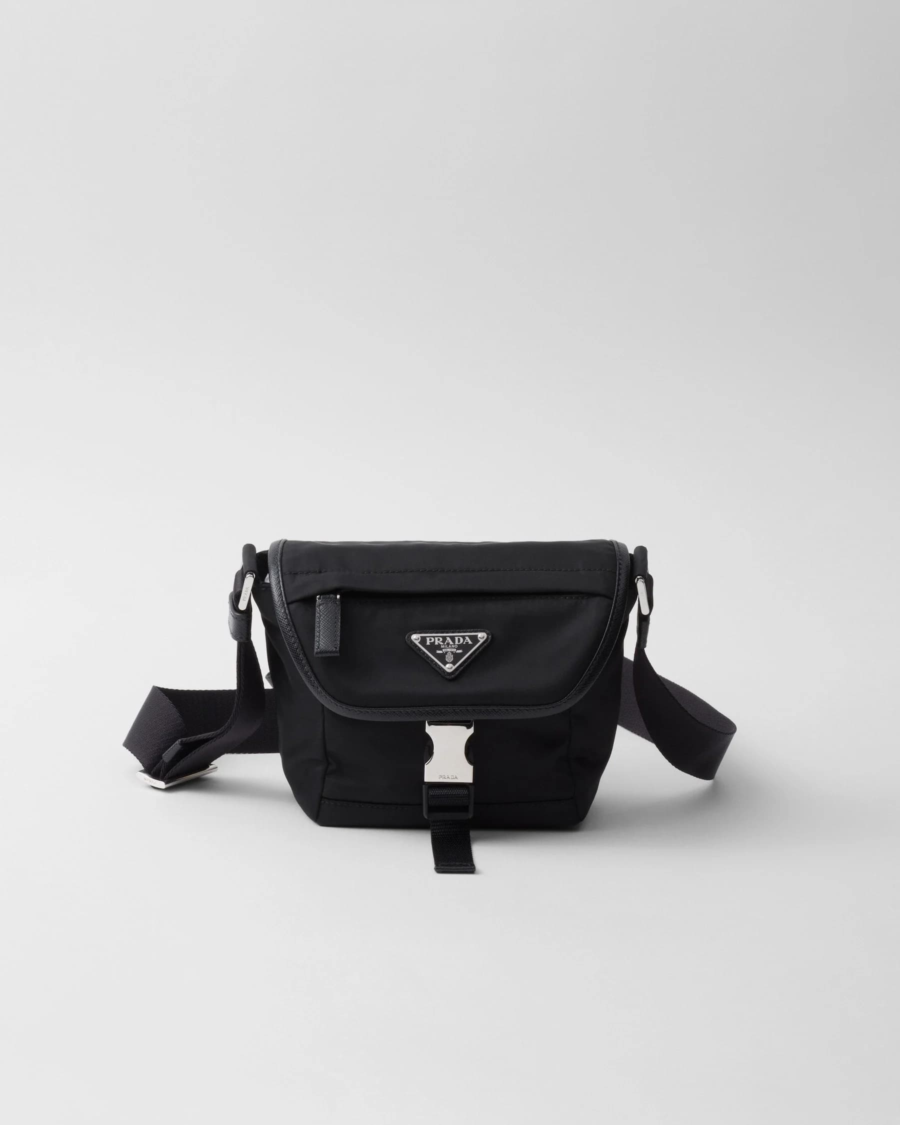Sac porté épaule en Re-Nylon et cuir Saffiano - #7
