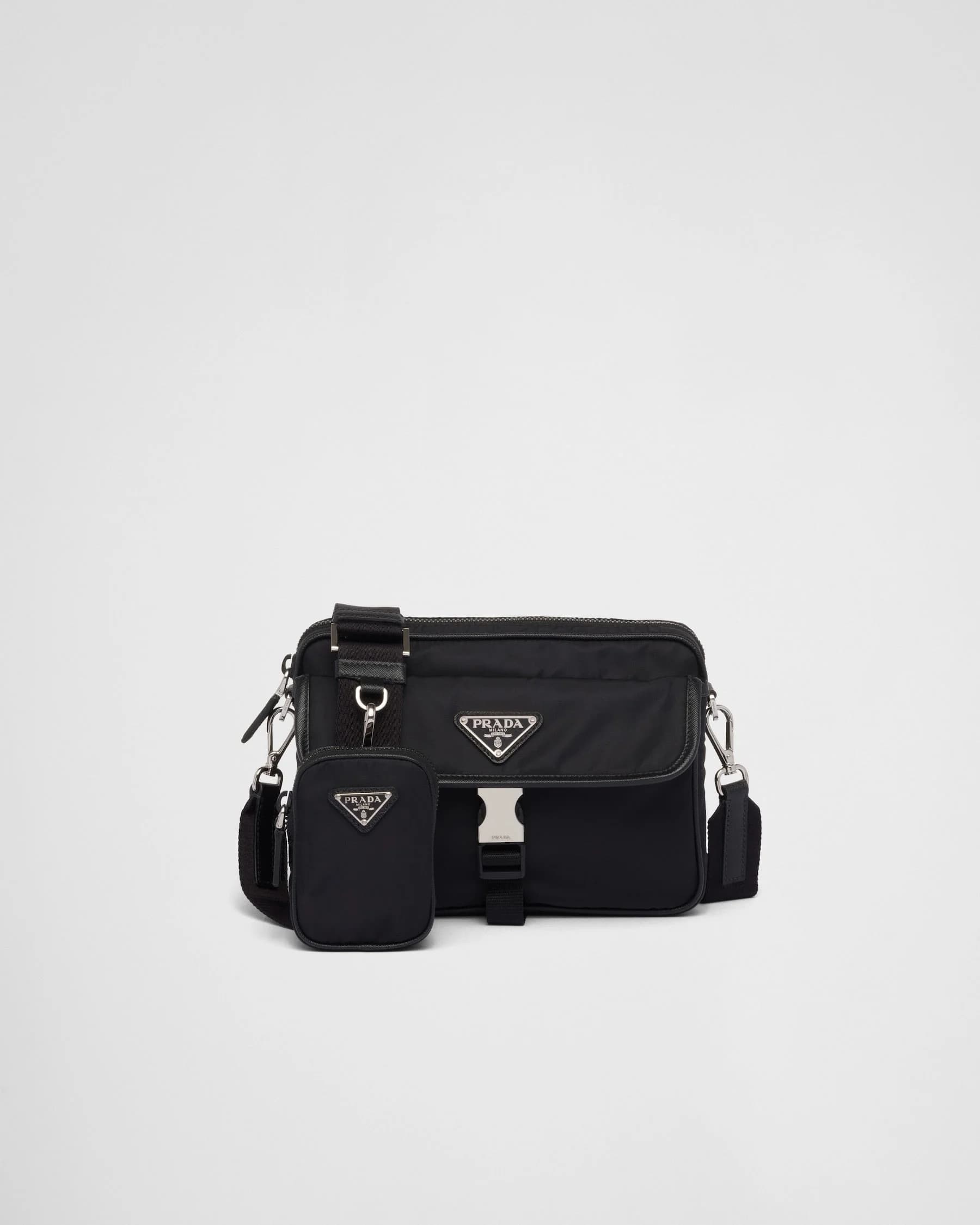 Sac porté épaule en Re-Nylon et cuir Saffiano - #8