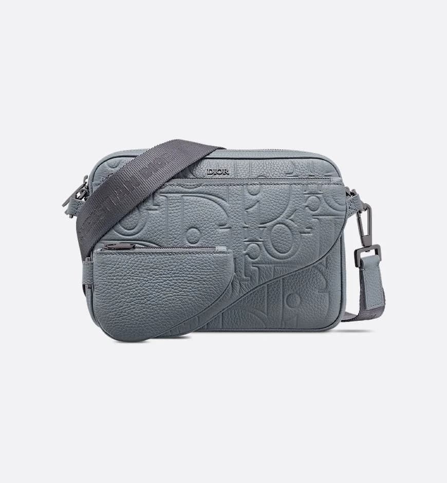 Triple Pouch Saddle Cuir Gris — vue 1