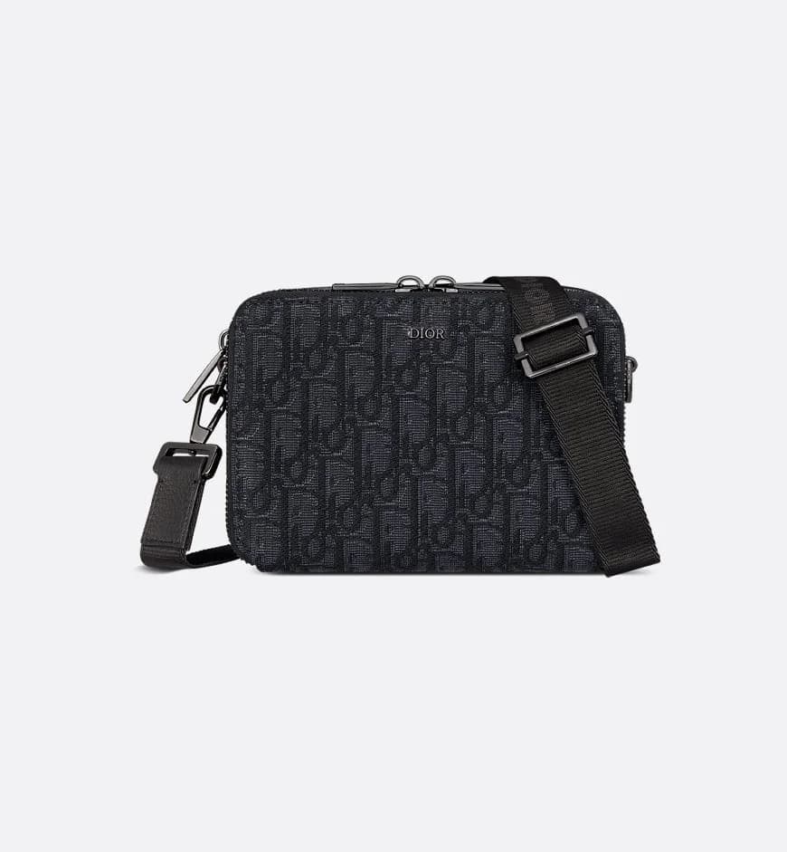 Pochette zippée à bandoulière Noir — vue 1