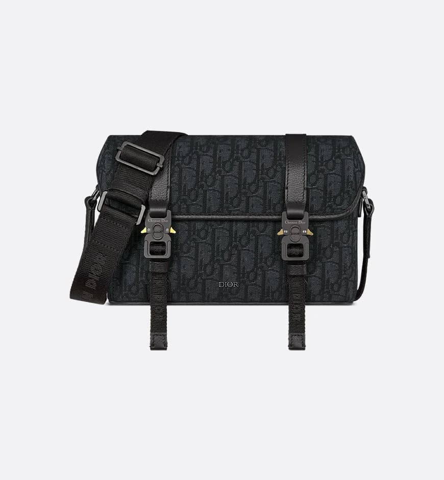 Sac Messenger à rabat Dior Hit The Road Noir — vue 1