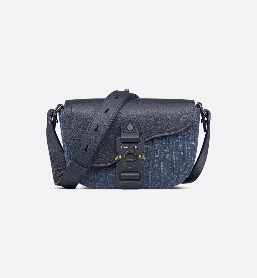 Mini sac Messenger à rabat Saddle Bleu Marine — vue 1