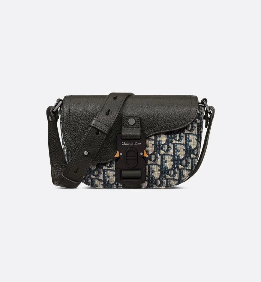 Mini sac Messenger à rabat Saddle Noir et Beige — vue 1