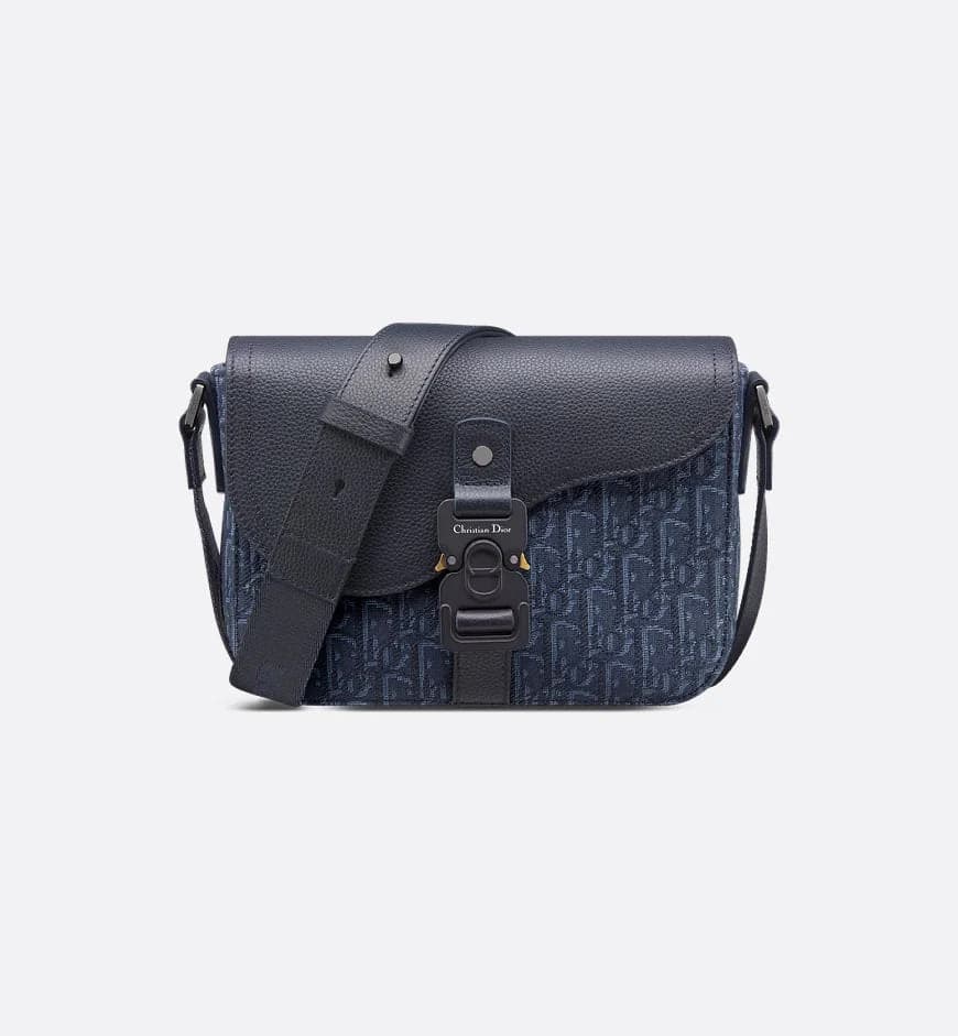 Sac Messenger à rabat Saddle Small bleu marine — vue 1
