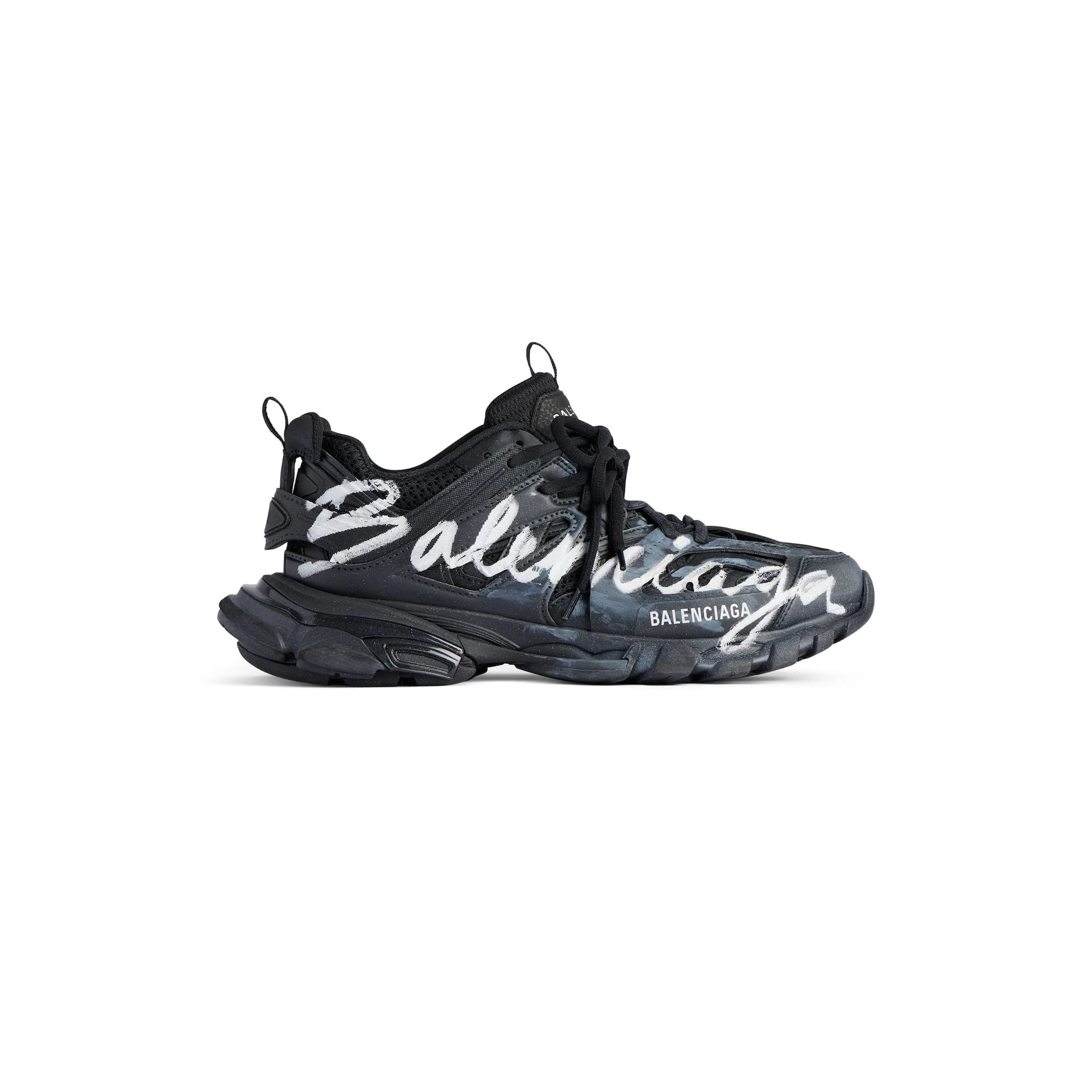 SNEAKER TRACK SIGNATURE EN NOIR/BLANC — vue 1